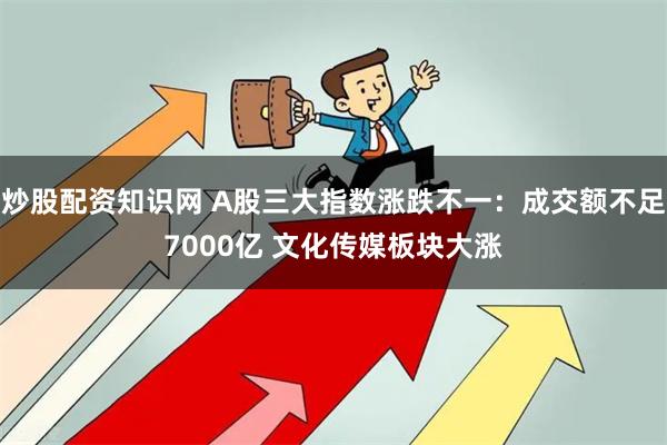 炒股配资知识网 A股三大指数涨跌不一：成交额不足7000亿 文化传媒板块大涨